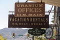 Business signs North Main Street Moab Utah